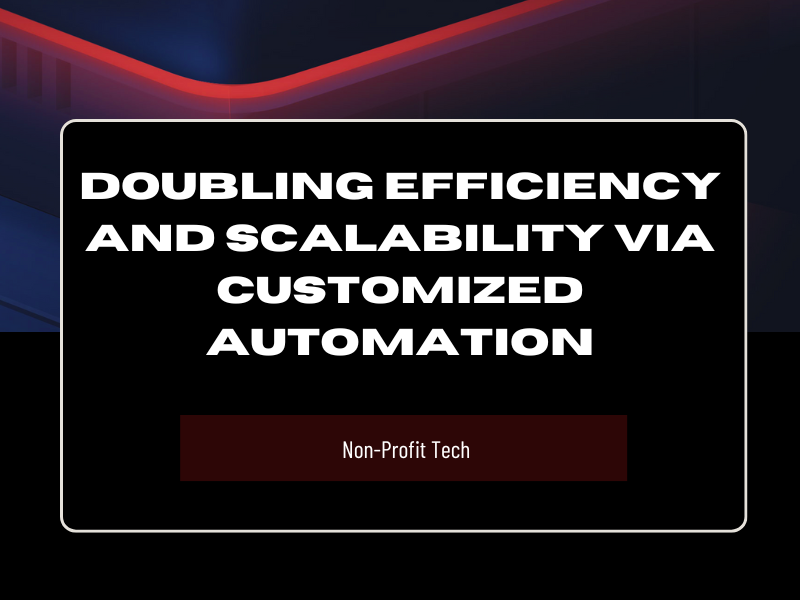 Doubling Efficiency and Scalability Via<br />
 Customized Automatio