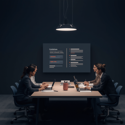 Team aligning on consistent approaches for using AI prompts across workflows
