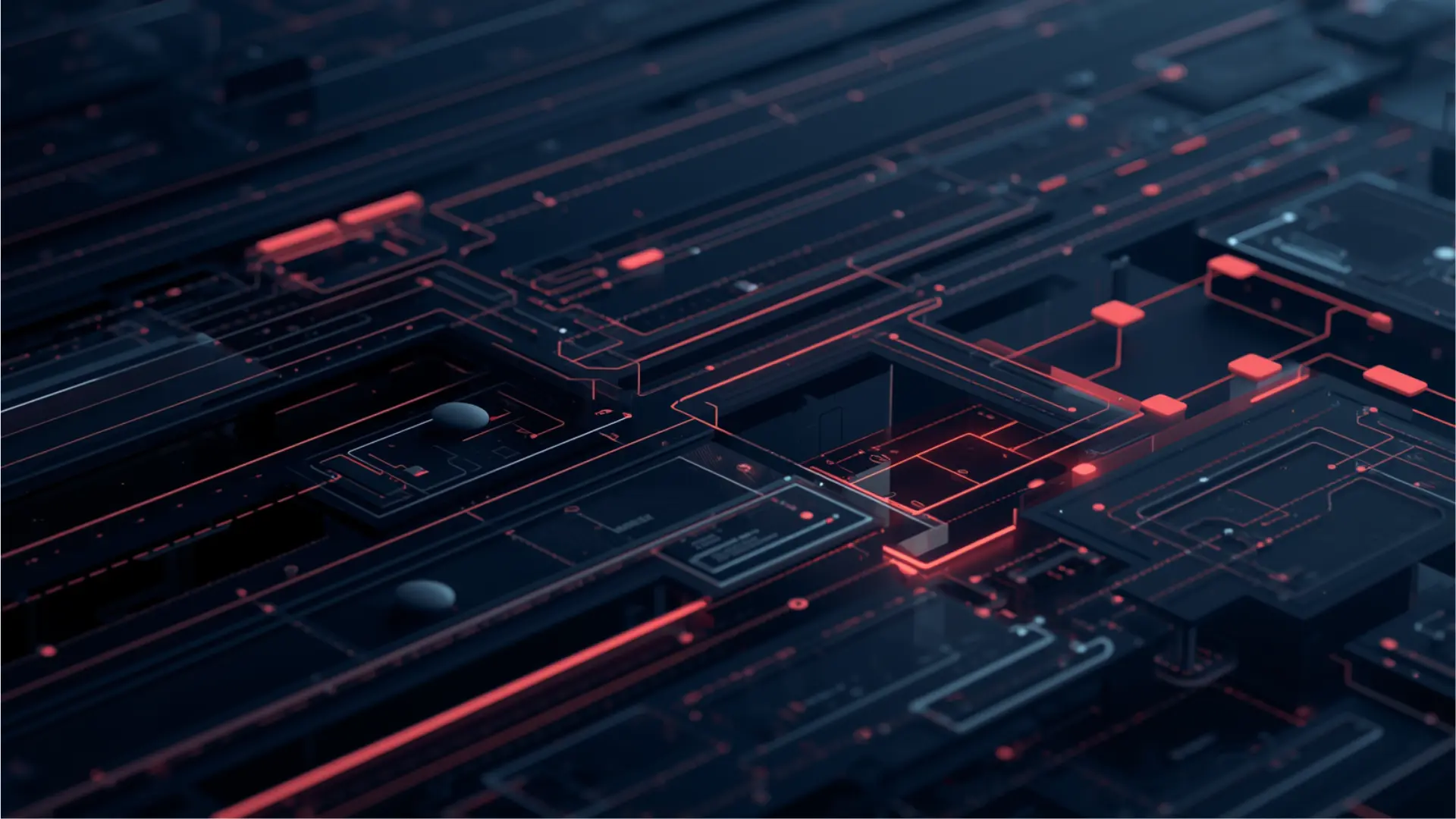 Connected business workflows with AI fully integrated across teams, showing aligned processes and consistent operational flow without bottlenecks