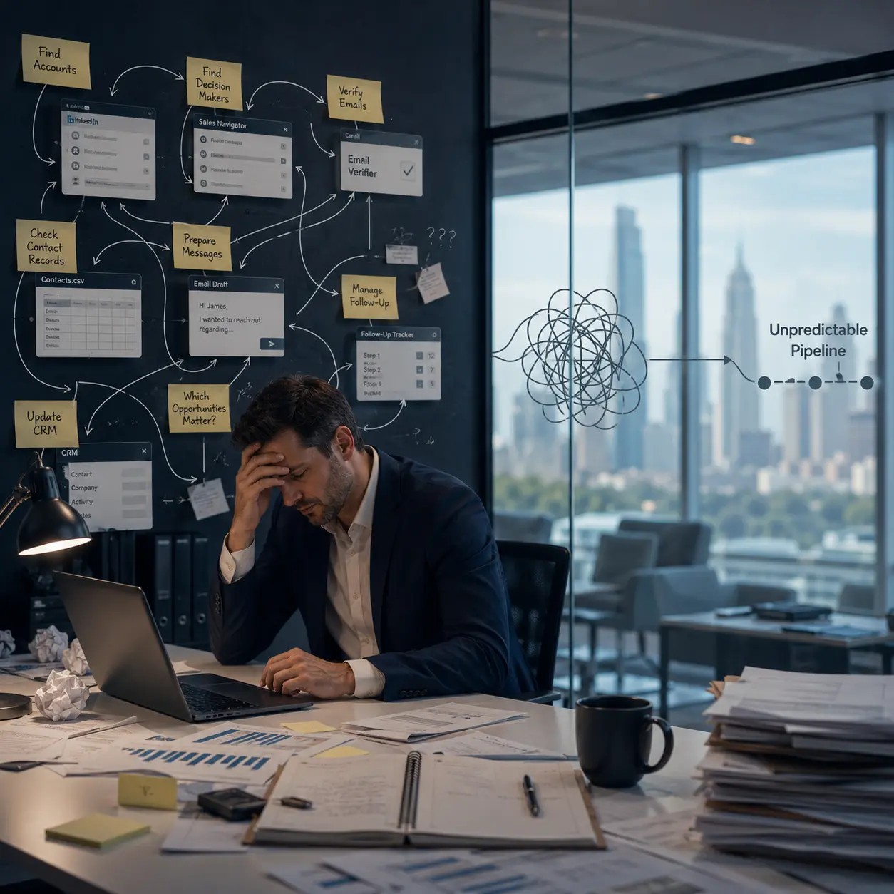 Fragmented sales processes creating manual coordination and an unpredictable business development pipeline